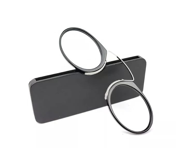 DR. B's® READERS Nose Pinch Reading Glasses (Black Round)