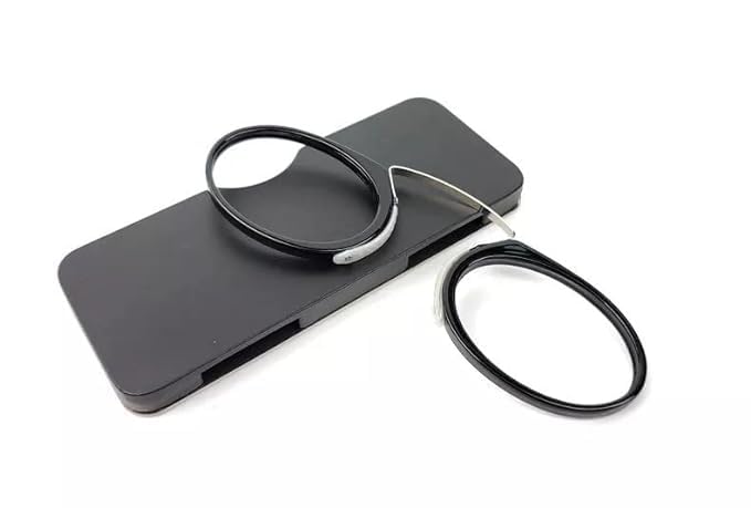 DR. B's® READERS Nose Pinch Reading Glasses (Black Round)