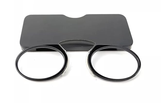 DR. B's® READERS Nose Pinch Reading Glasses (Black Round)