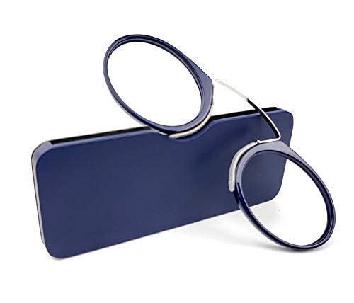 DR. B's® READERS Nose Pinch Reading Glasses (Blue Round)