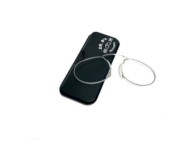 DR. B's® READERS Nose Pinch Reading Glasses (Black Thin)