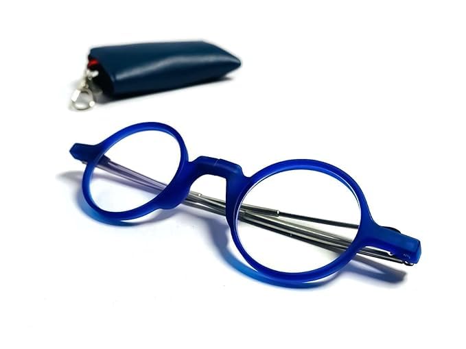 DR. B's Readers Foldable Reading Glasses For Men & Women Eyeglasses for Readers Presbyopic Glasses Bluecut computer glasses (Blue)