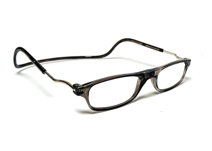 DR. B's Readers Reading Glass Magnetic Reading Spectacle Glasses for Near Vision, (Grey)
