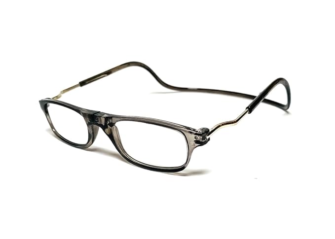 DR. B's Readers Reading Glass Magnetic Reading Spectacle Glasses for Near Vision, (Grey)