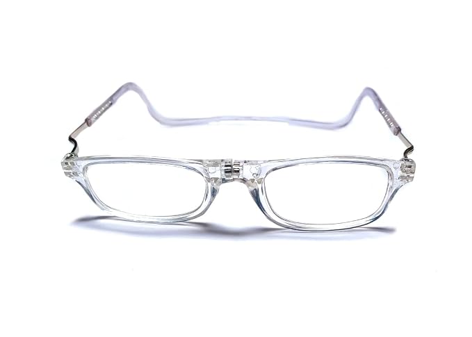 DR. B's Readers Reading Glass Magnetic Reading Spectacle Glasses for Near Vision, (Transparent)