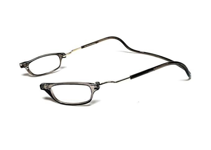 DR. B's Readers Reading Glass Magnetic Reading Spectacle Glasses for Near Vision, (Grey)