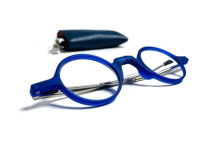 DR. B's Readers Foldable Reading Glasses For Men & Women Eyeglasses for Readers Presbyopic Glasses Bluecut computer glasses (Blue)