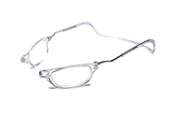 DR. B's Readers Reading Glass Magnetic Reading Spectacle Glasses for Near Vision, (Transparent)