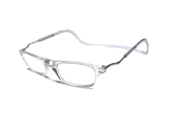 DR. B's Readers Reading Glass Magnetic Reading Spectacle Glasses for Near Vision, (Transparent)
