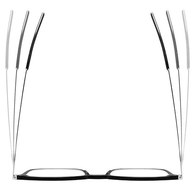 DR. B's Readers New Foldable Reading Glasses with Case & Mobile Video Stand – Ultra-Portable, Pocket-Size, Foldable Design” For Men Women (Square Black)
