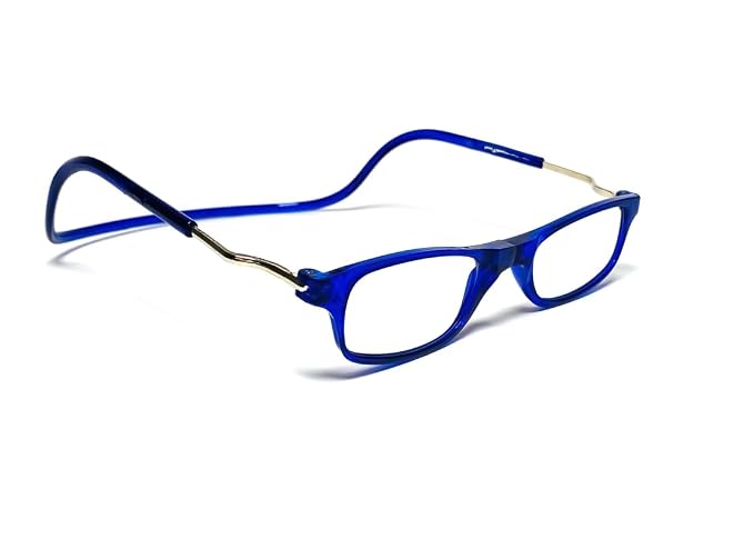 DR. B's Readers Reading Glass Magnetic Reading Spectacle Glasses for Near Vision, (Blue)