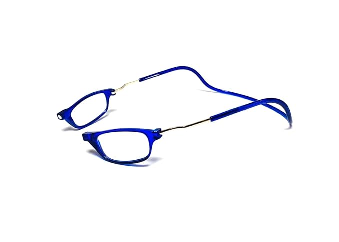 DR. B's Readers Reading Glass Magnetic Reading Spectacle Glasses for Near Vision, (Blue)