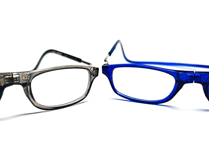 DR. B's Readers Reading Glass Magnetic Reading Spectacle Glasses for Near Vision, (Blue)
