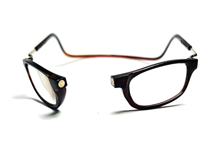 DR. B's Readers Reading Glass Magnetic Reading Spectacle Glasses for Near Vision, (Brown)