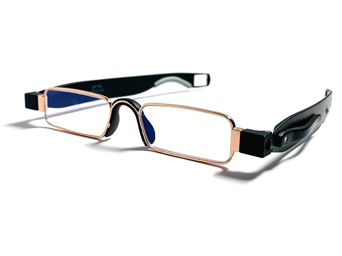 DR. B's Readers Foldable Blue Light Blocking Reading Glasses | Polycarbonate Lenses | Portable with Pod Case | Designed by Optometrists | Men & Women