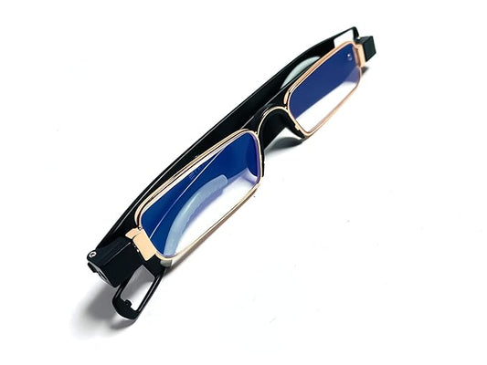 DR. B's Readers Foldable Blue Light Blocking Reading Glasses | Polycarbonate Lenses | Portable with Pod Case | Designed by Optometrists | Men & Women