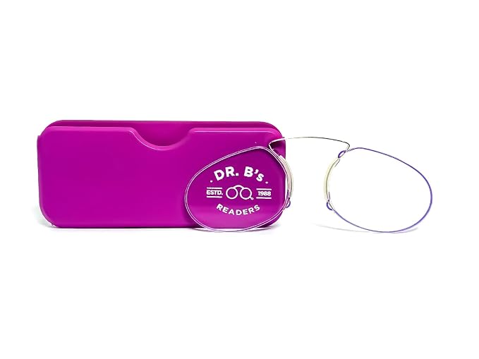DR. B's® READERS Nose Pinch Reading Glasses (Purple Thin)