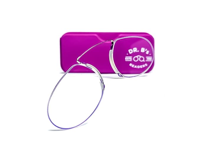 DR. B's® READERS Nose Pinch Reading Glasses (Purple Thin)