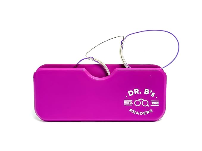 DR. B's® READERS Nose Pinch Reading Glasses (Purple Thin)