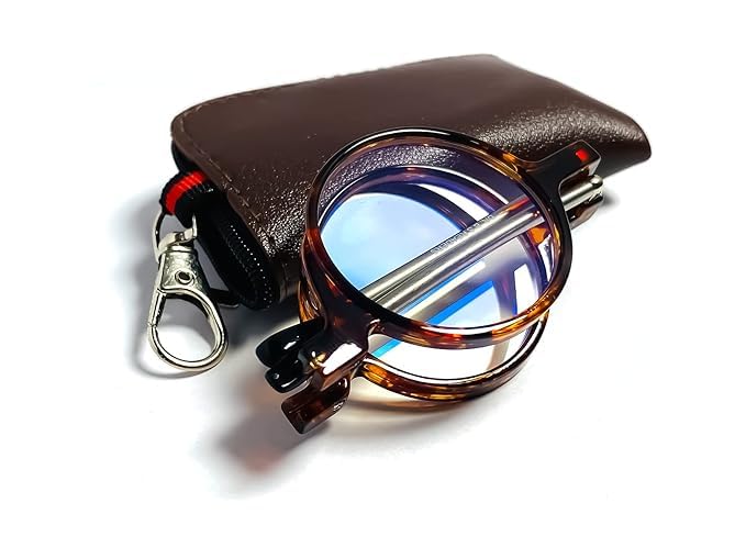 DR. B's Readers Foldable Reading Glasses For Men & Women Eyeglasses for Readers Presbyopic Glasses Bluecut computer glasses (Tortoise)