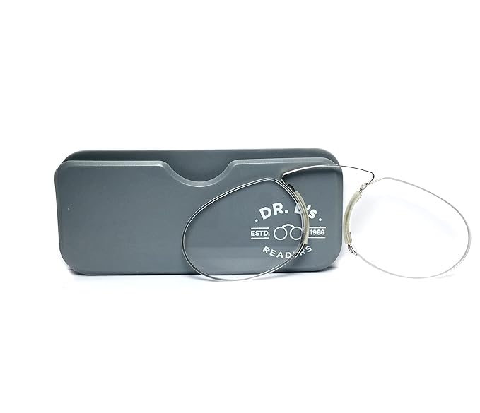DR. B's® READERS Nose Pinch Reading Glasses (Grey Thin)