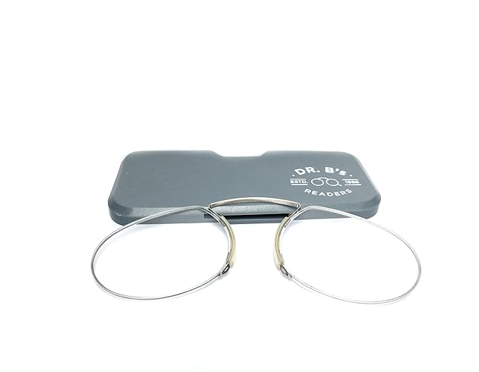 DR. B's® READERS Nose Pinch Reading Glasses (Grey Thin)