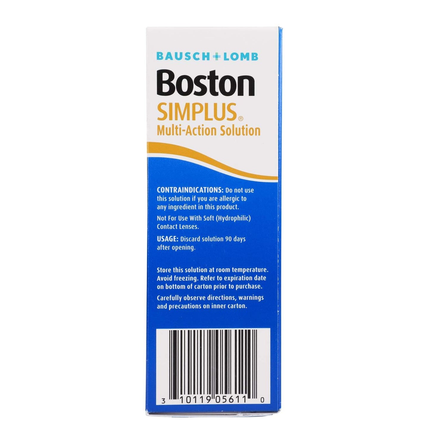 Bausch + Lomb Boston Simplus Multi-Action Solution for Rigid Gas Permeable Contact Lenses 105ml (Pack of 1)