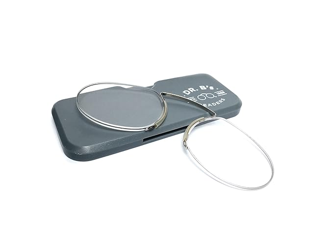 DR. B's® READERS Nose Pinch Reading Glasses (Grey Thin)