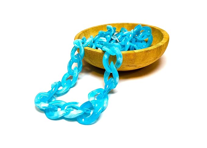DR. B's Readers Acrylic Eyeglass and Mask Chain (Light Blue)