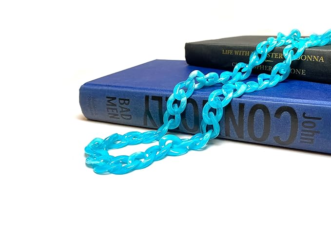 DR. B's Readers Acrylic Eyeglass and Mask Chain (Light Blue)