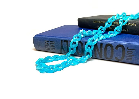 DR. B's Readers Acrylic Eyeglass and Mask Chain (Light Blue)