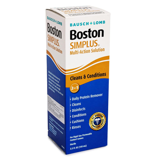 Bausch + Lomb Boston Simplus Multi-Action Solution for Rigid Gas Permeable Contact Lenses 105ml (Pack of 1)