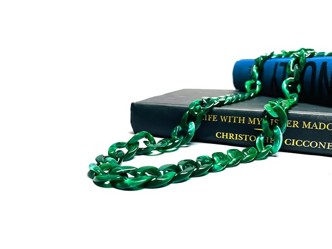 DR. B's Readers Acrylic Eyeglass and Mask Chain (Emerald Green)