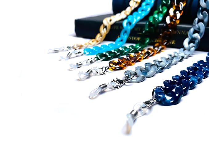 DR. B's Readers Acrylic Eyeglass and Mask Chain (Tortoise)