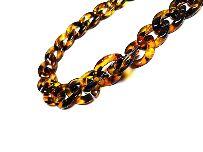 DR. B's Readers Acrylic Eyeglass and Mask Chain (Tortoise)