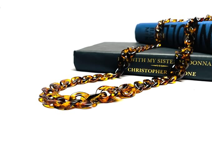 DR. B's Readers Acrylic Eyeglass and Mask Chain (Tortoise)