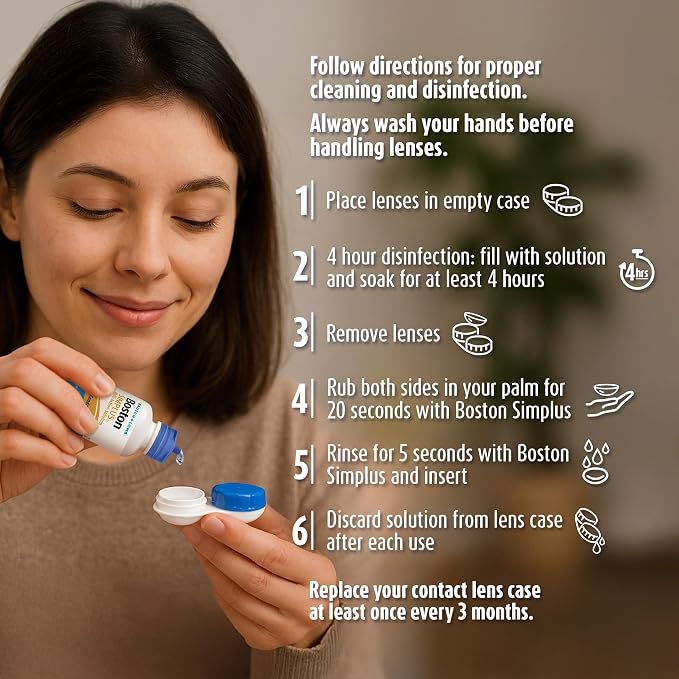 Bausch + Lomb Boston Simplus Multi-Action Solution for Rigid Gas Permeable Contact Lenses 105ml (Pack of 1)