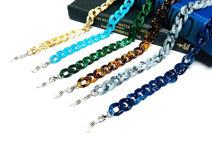 DR. B's Readers Acrylic Eyeglass and Mask Chain (Grey Marble)