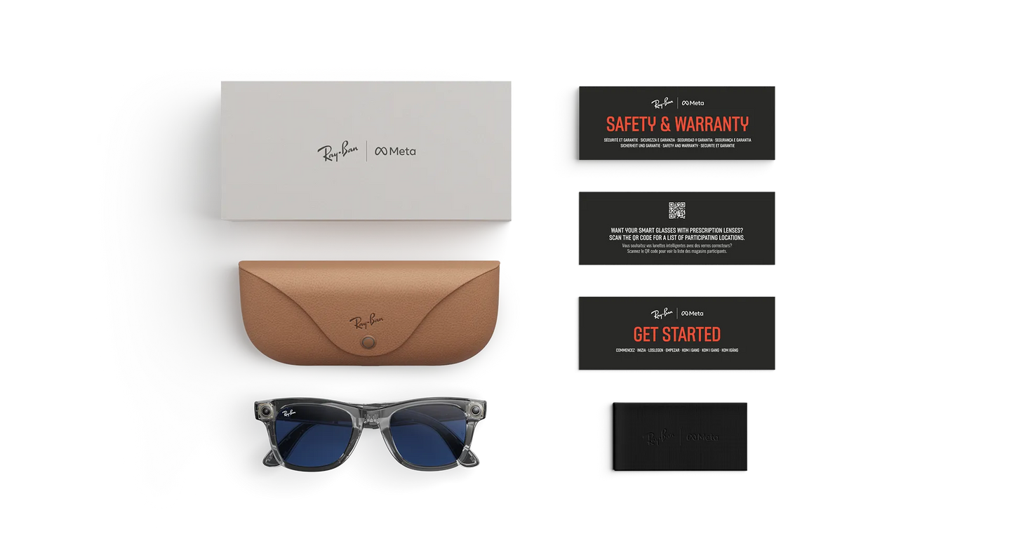 Ray-Ban Meta Wayfarer (Gen 2) Shiny Transparent Grey